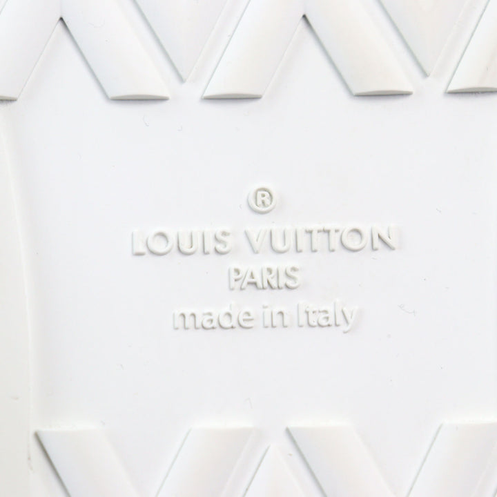 Excellent LOUIS VUITTON Low cut sneakers Metallic Damier logo toe cap lace-up 9 1A90GA