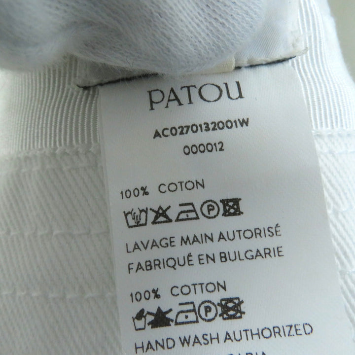 Pristine PATOU hat 100% organic cotton bucket hat white cotton Women