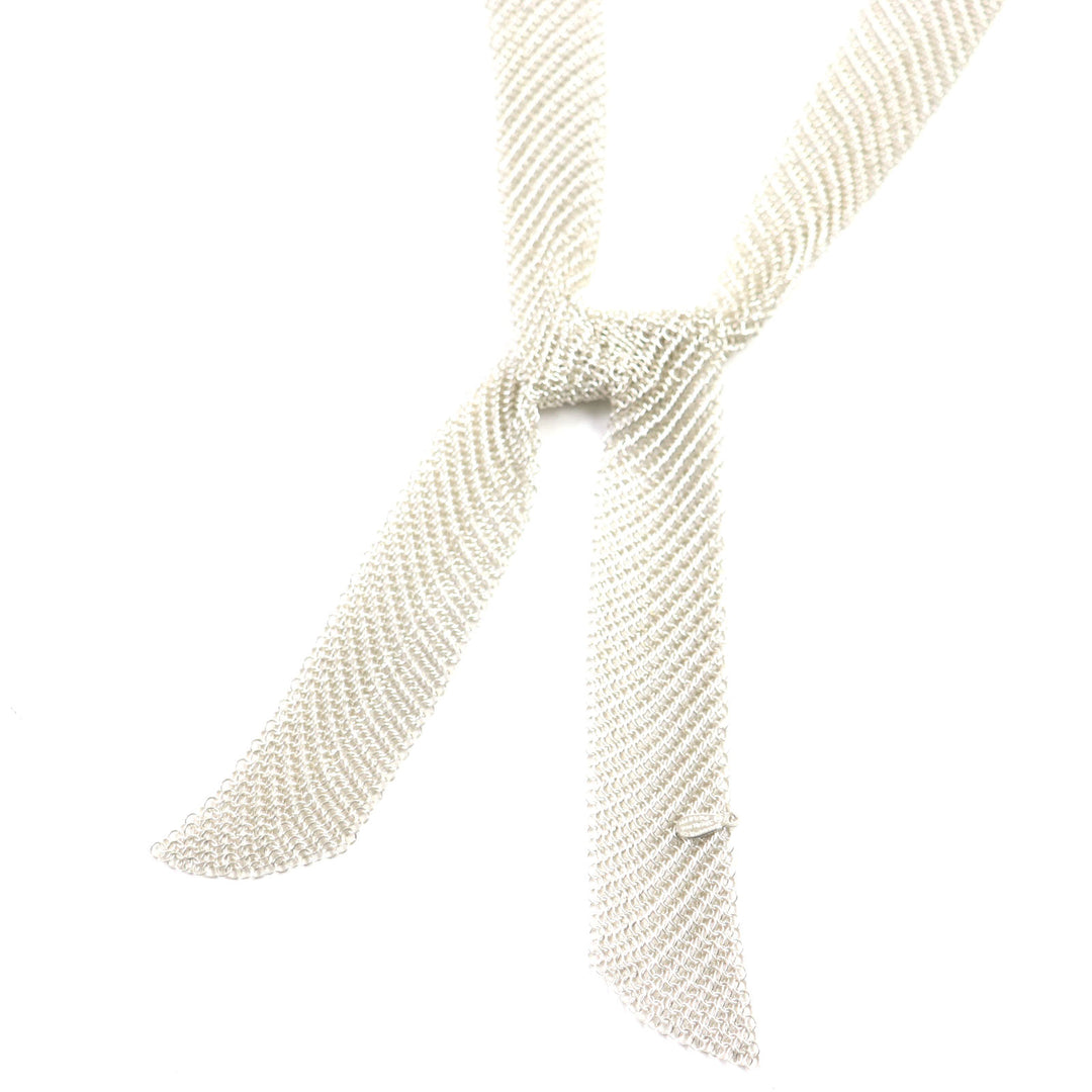 Great TIFFANY&Co. Necklace Old TIFFANY&Co. mesh scarf Silver SV925 mens
