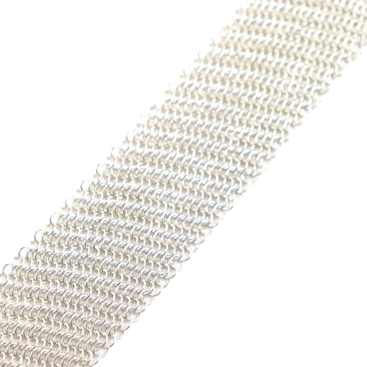 Great TIFFANY&Co. Necklace Old TIFFANY&Co. mesh scarf Silver SV925 mens