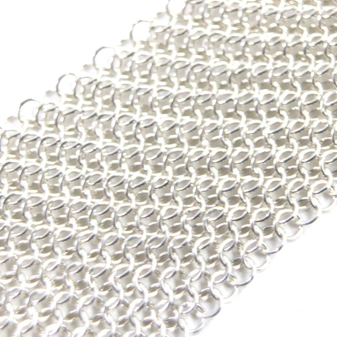 Great TIFFANY&Co. Necklace Old TIFFANY&Co. mesh scarf Silver SV925 mens