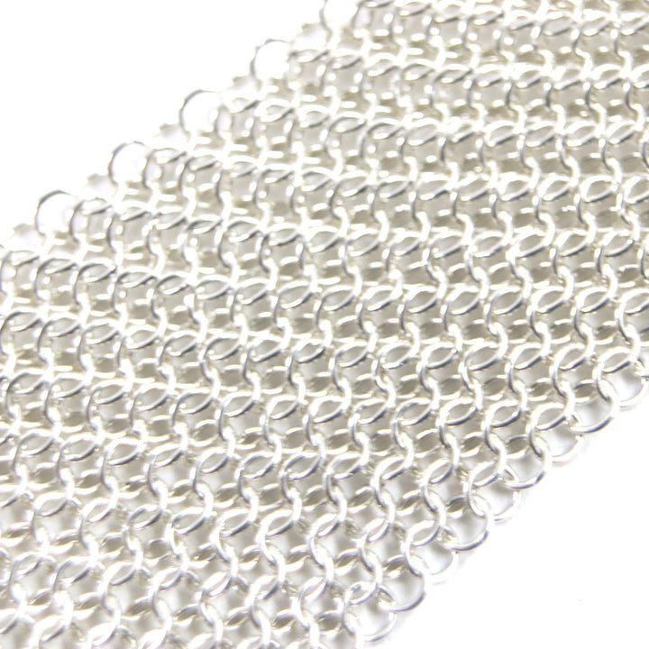 Great TIFFANY&Co. Necklace Old TIFFANY&Co. mesh scarf Silver SV925 mens