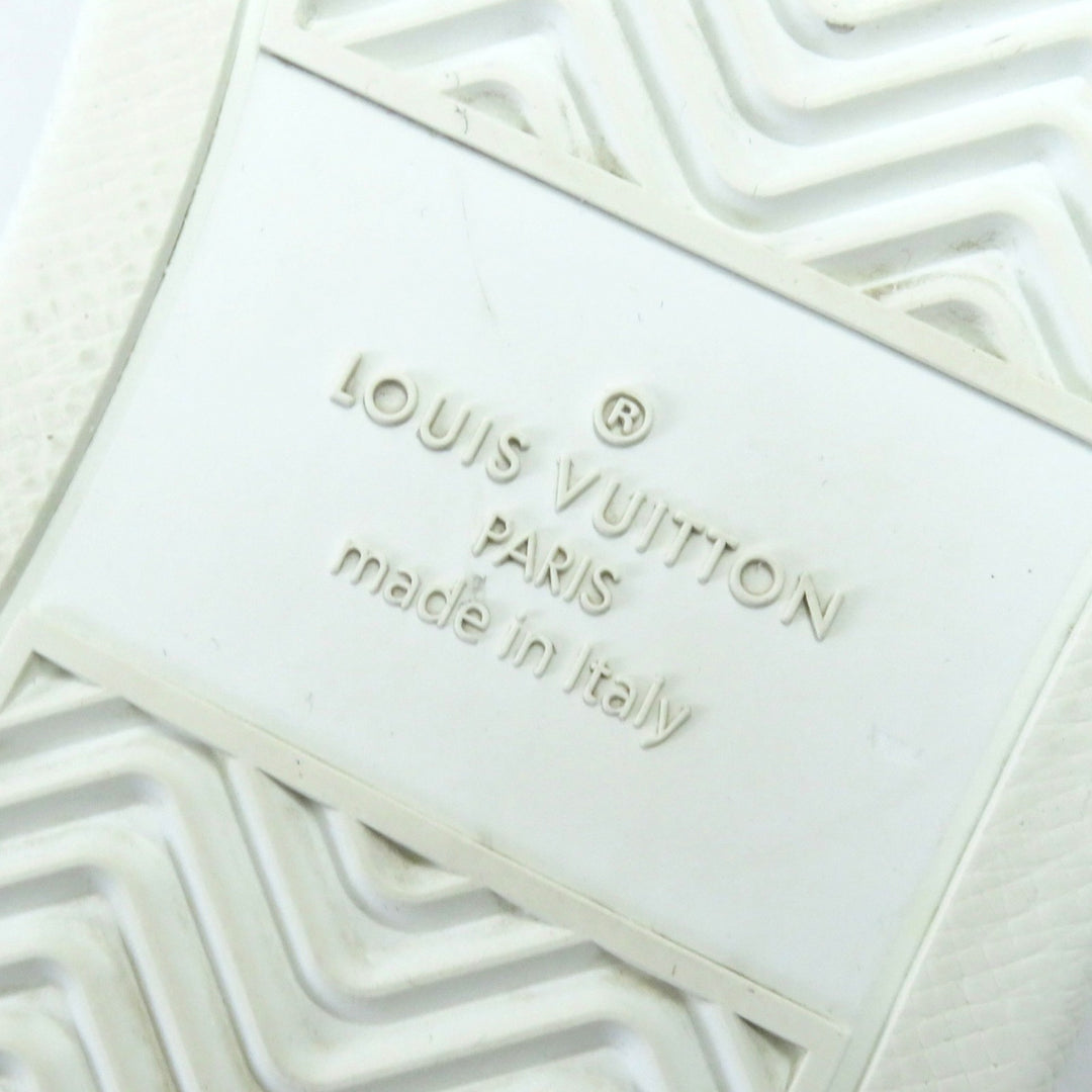 LOUIS VUITTON sneakers Monogram pattern White Aurora Color leather mens 8.5