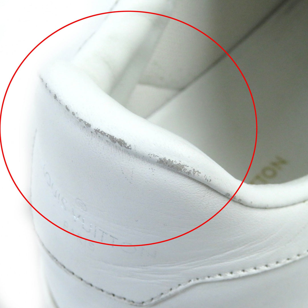 LOUIS VUITTON sneakers Monogram pattern White Aurora Color leather mens 8.5