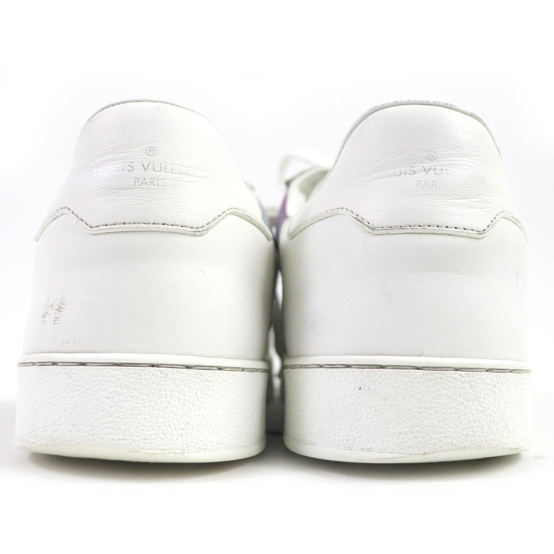 LOUIS VUITTON sneakers Monogram pattern White Aurora Color leather mens 8.5