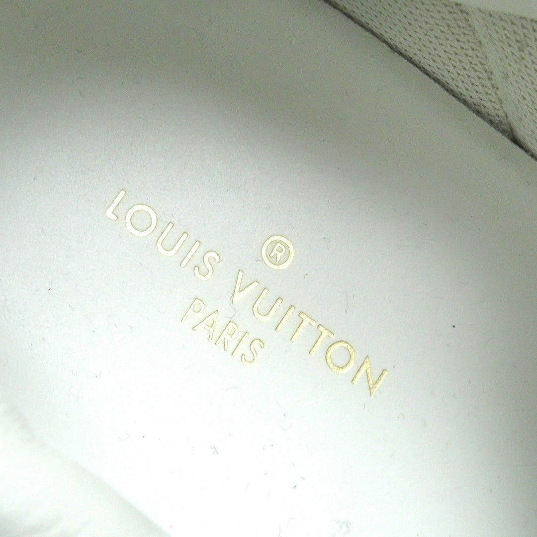 LOUIS VUITTON sneakers Monogram pattern White Aurora Color leather mens 8.5