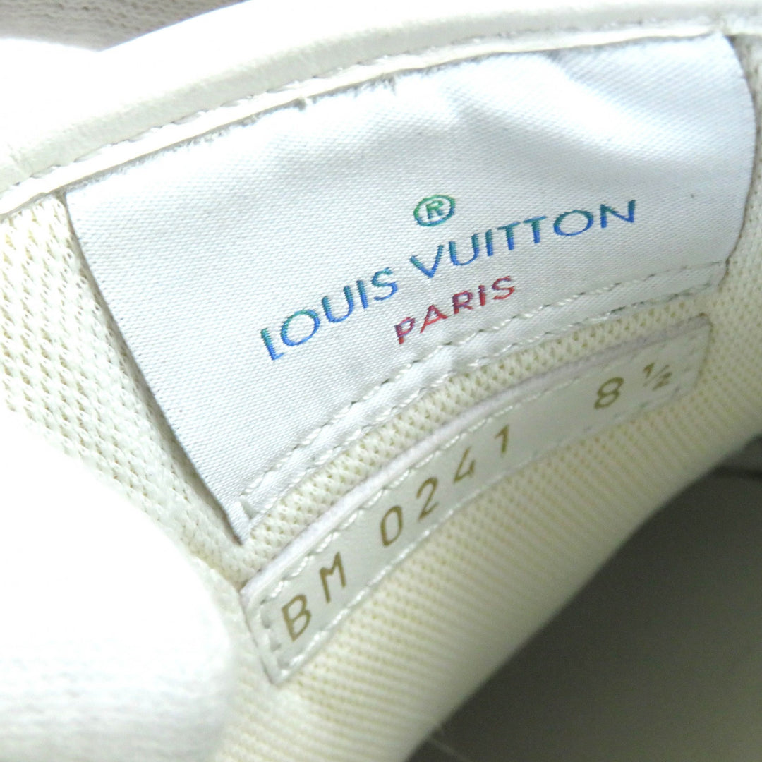 LOUIS VUITTON sneakers Monogram pattern White Aurora Color leather mens 8.5