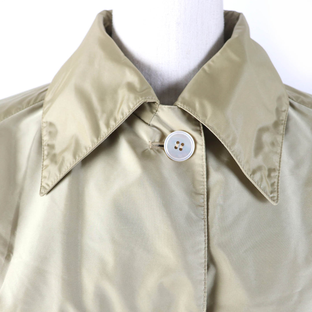 Excellent PRADA coat Re-Nylon Nylon Long Length beige recycled polyamide Women 38 292024