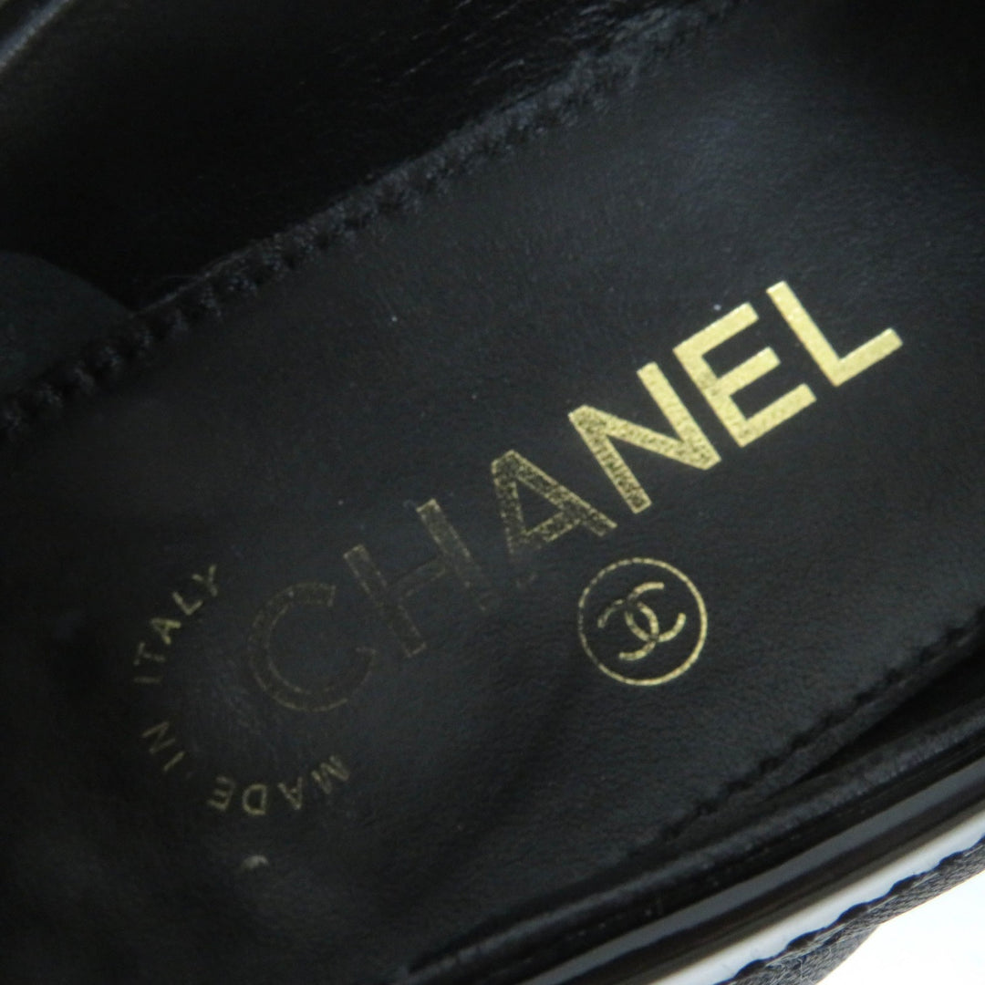 Great CHANEL Ballet shoes COCO Mark Matelasse black 36.5 23B G45122
