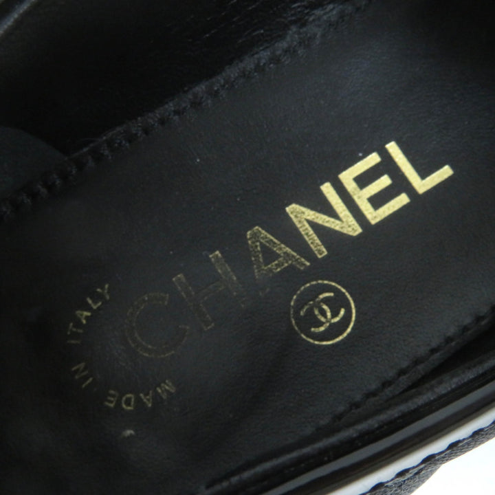 Great CHANEL Ballet shoes COCO Mark Matelasse black 36.5 23B G45122