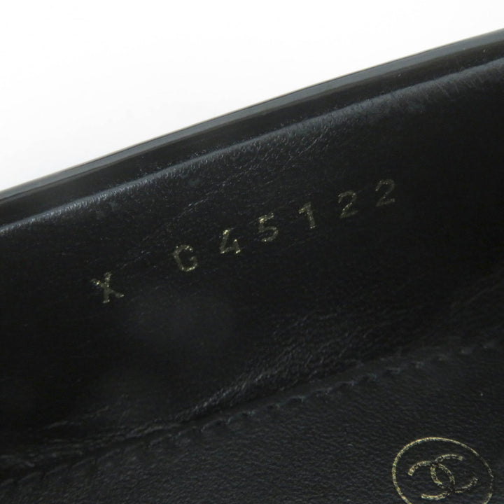 Great CHANEL Ballet shoes COCO Mark Matelasse black 36.5 23B G45122