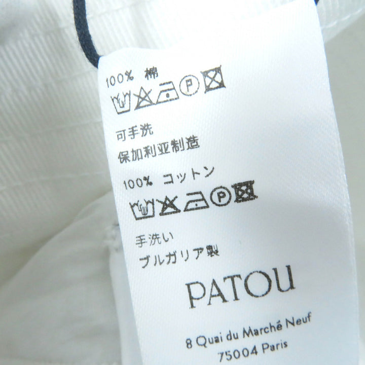 Pristine PATOU hat 100% organic cotton bucket hat with logo white Women