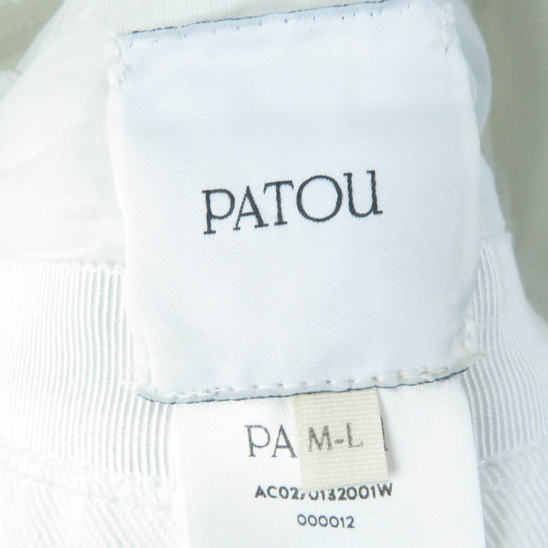 Pristine PATOU hat 100% organic cotton bucket hat with logo white Women