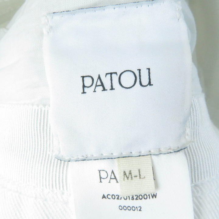 Pristine PATOU hat 100% organic cotton bucket hat with logo white Women