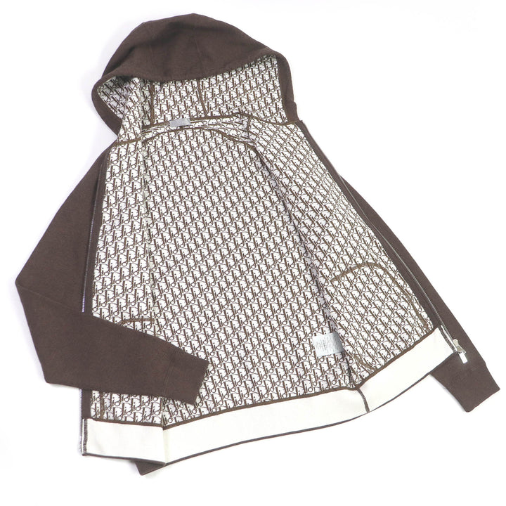 Excellent DIOR Parker Reverse oblique pattern, logo embroidery, WZIP mens S 113M221AT225