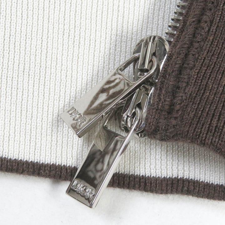 Excellent DIOR Parker Reverse oblique pattern, logo embroidery, WZIP mens S 113M221AT225