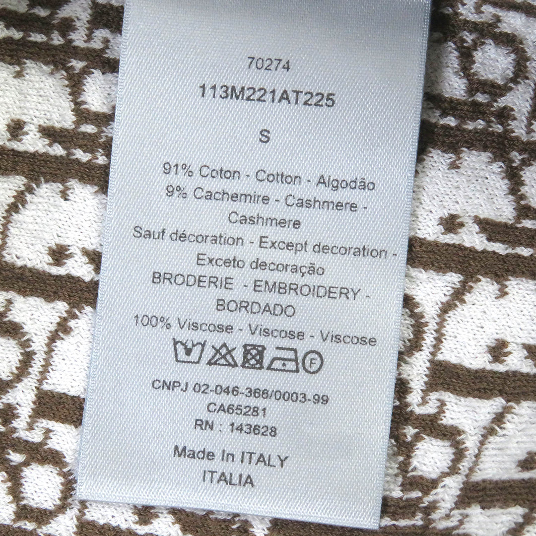 Excellent DIOR Parker Reverse oblique pattern, logo embroidery, WZIP mens S 113M221AT225