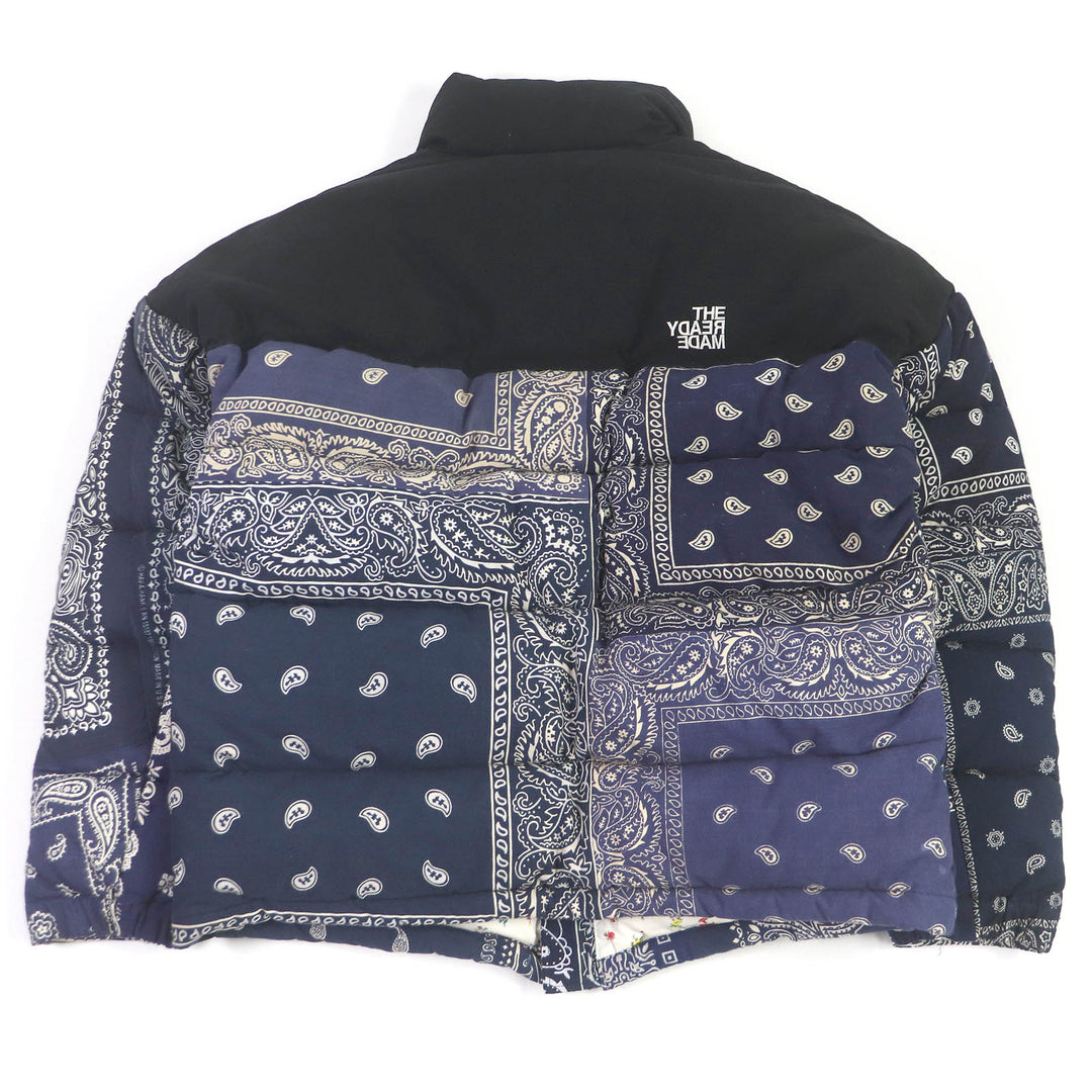 Pristine READYMADE Down jacket BANDANA DOWN JACKET Navy cotton mens 2 RE-CO-NV-00-00-108