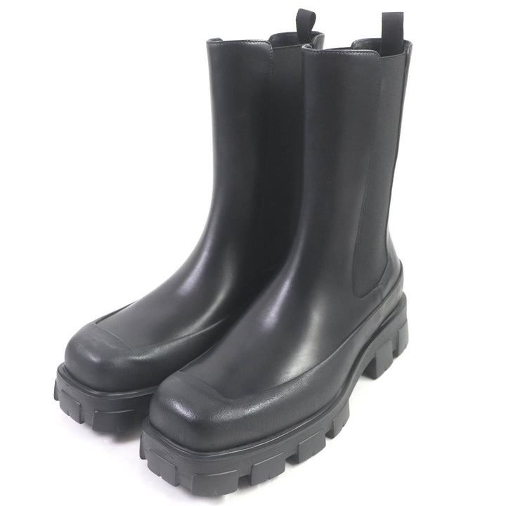 Pristine PRADA boots monolith Chelsea shoes with thick soles leather mens 10 2UG007