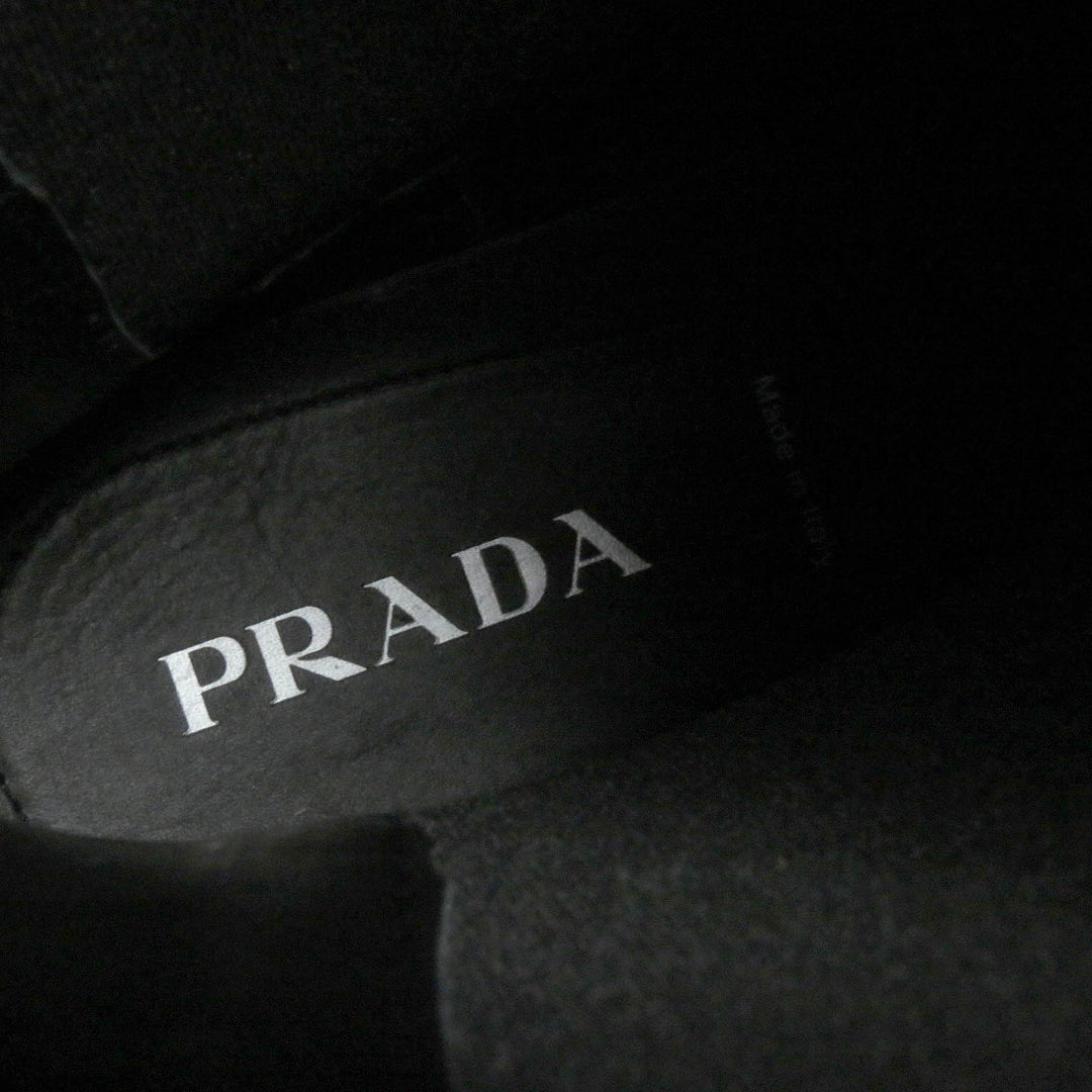 Pristine PRADA boots monolith Chelsea shoes with thick soles leather mens 10 2UG007