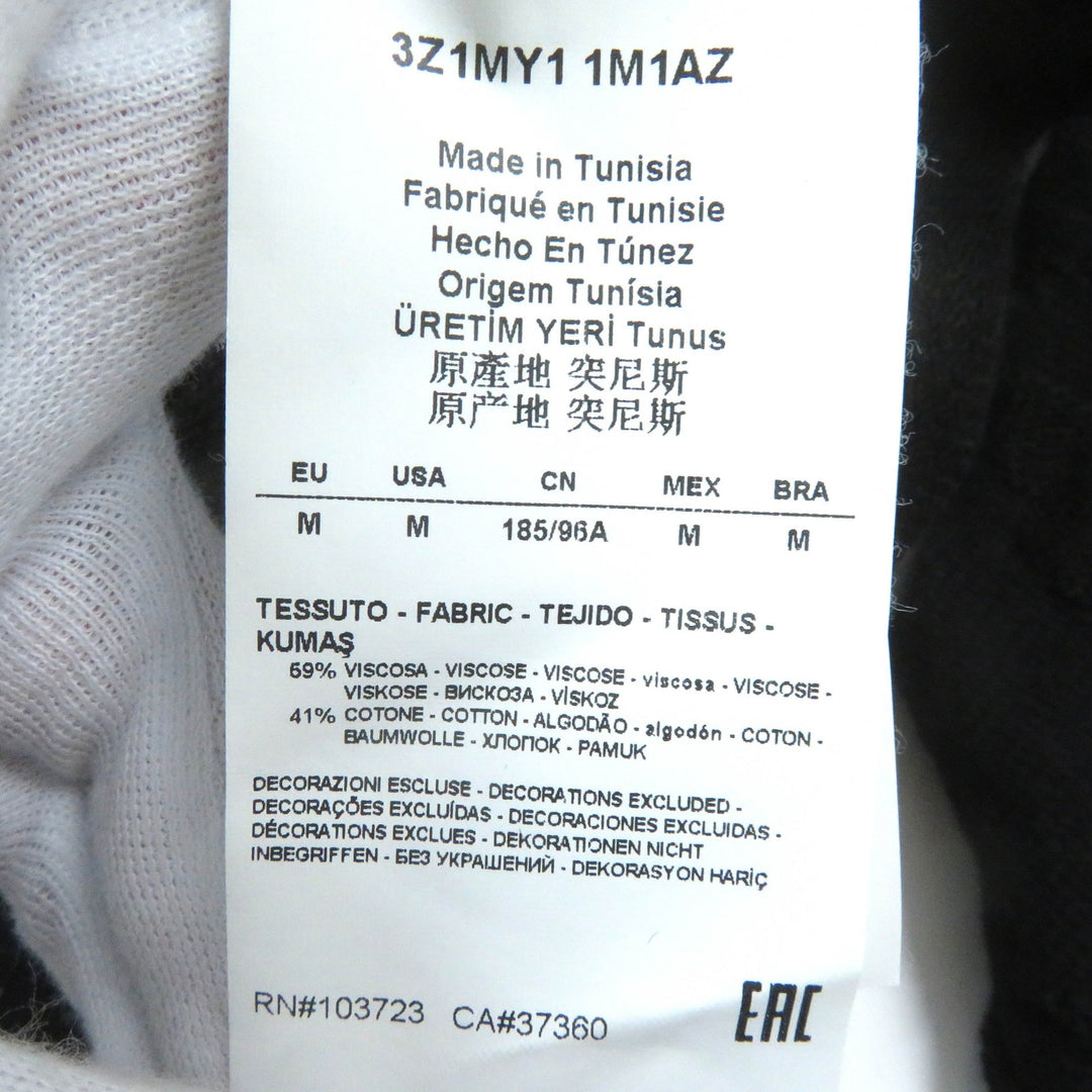 EMPORIO ARMANI knit Black Tag All-Woven Pattern Crew Neck Long Sleeve mens M