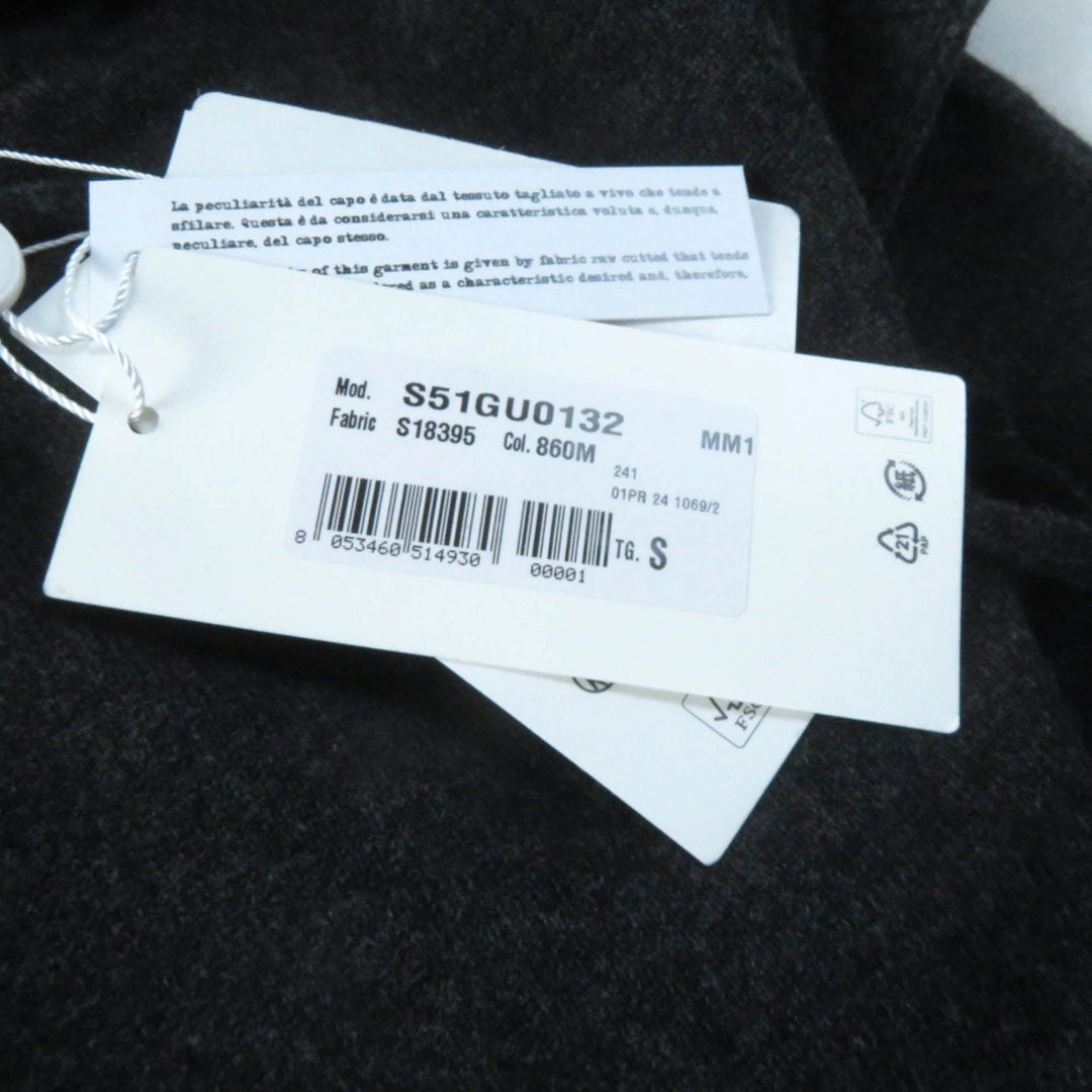 Pristine Maison Margiela hoodie Distressed knit pullover Charcoal gray S S51GU0132