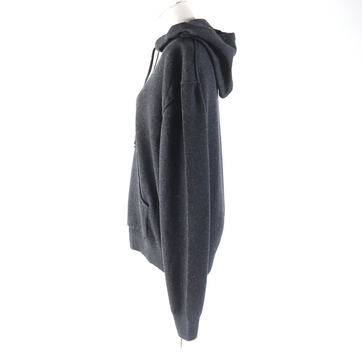Pristine Maison Margiela hoodie Distressed knit pullover Charcoal gray S S51GU0132