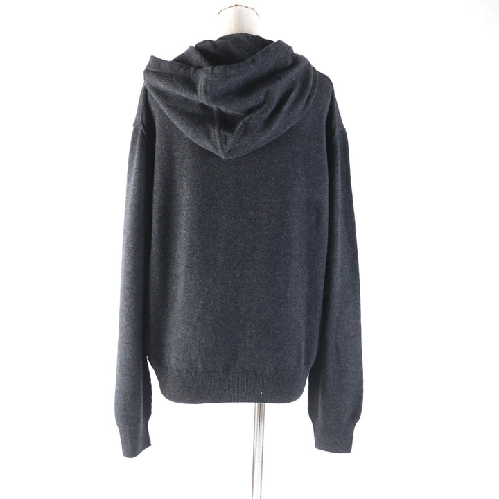 Pristine Maison Margiela hoodie Distressed knit pullover Charcoal gray S S51GU0132