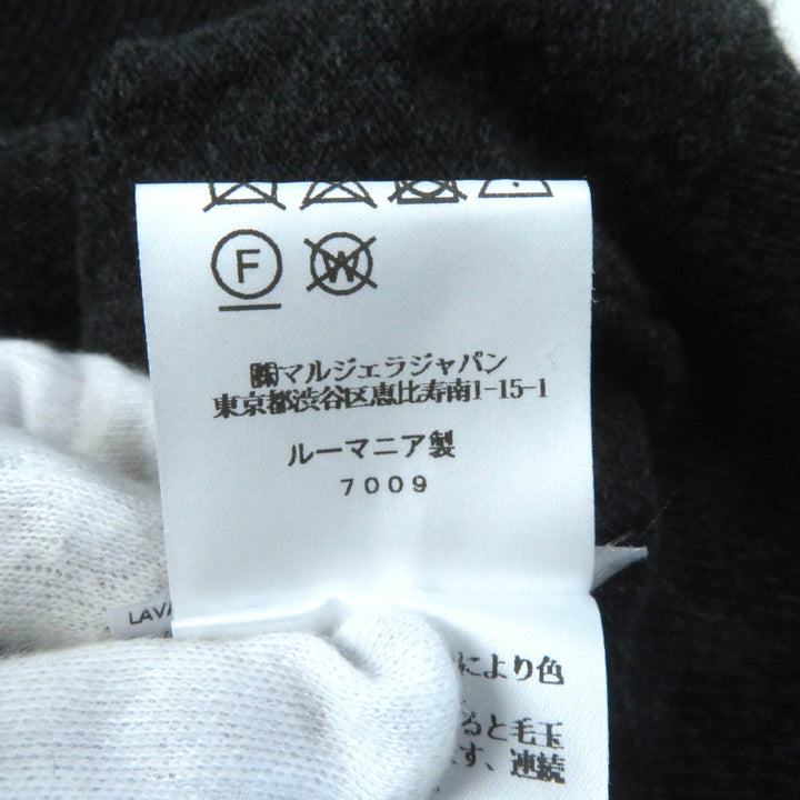 Pristine Maison Margiela hoodie Distressed knit pullover Charcoal gray S S51GU0132