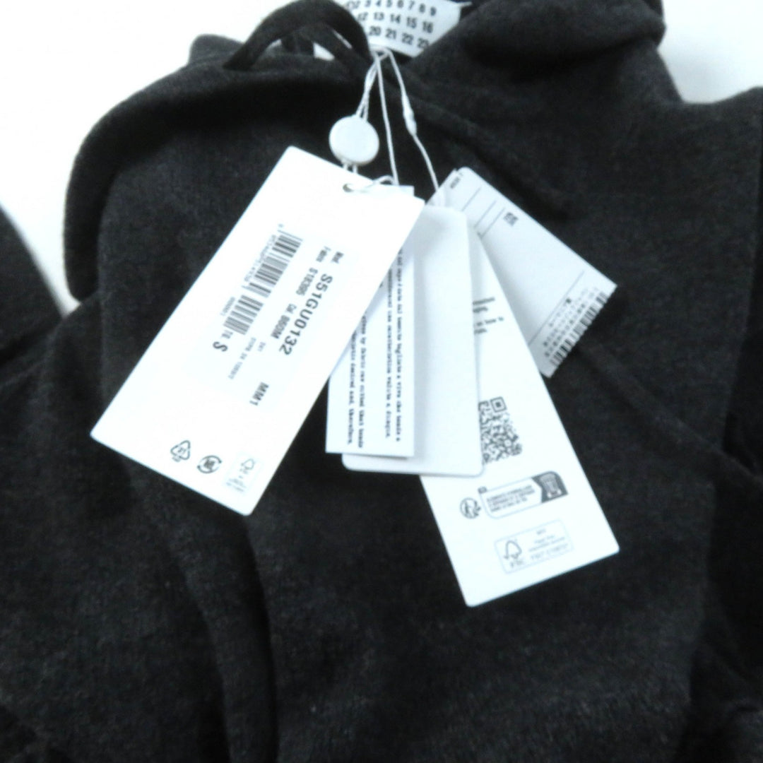 Pristine Maison Margiela hoodie Distressed knit pullover Charcoal gray S S51GU0132