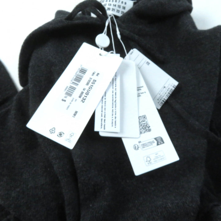 Pristine Maison Margiela hoodie Distressed knit pullover Charcoal gray S S51GU0132
