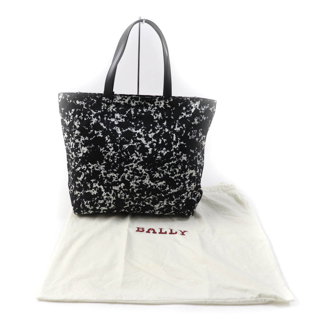 Excellent BALLY Tote Bag WOLFSON TOTE Logo Metal, all-over pattern, leather