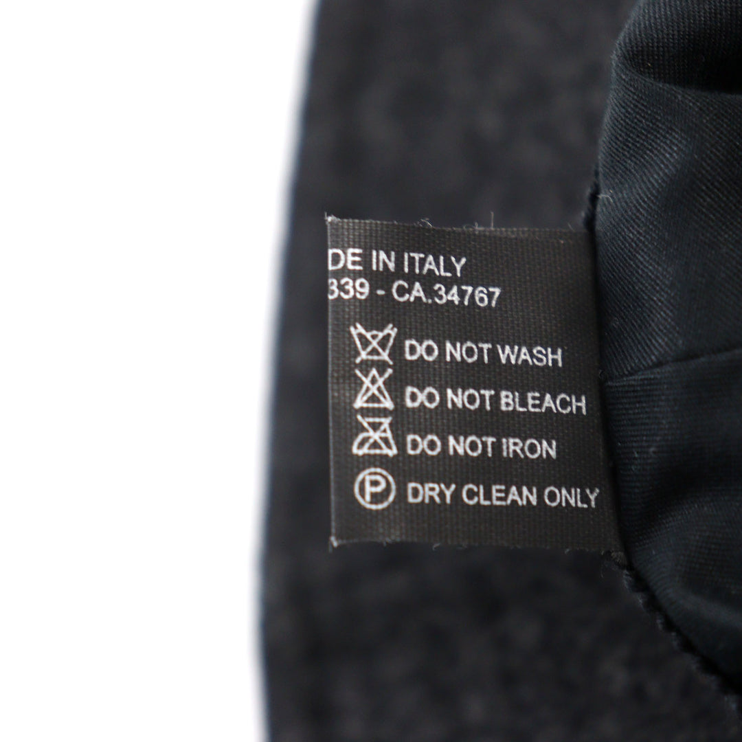 Great PRADA hat Triangle Plate Triangle Logo Bucket Hat Dark gray wool mens M