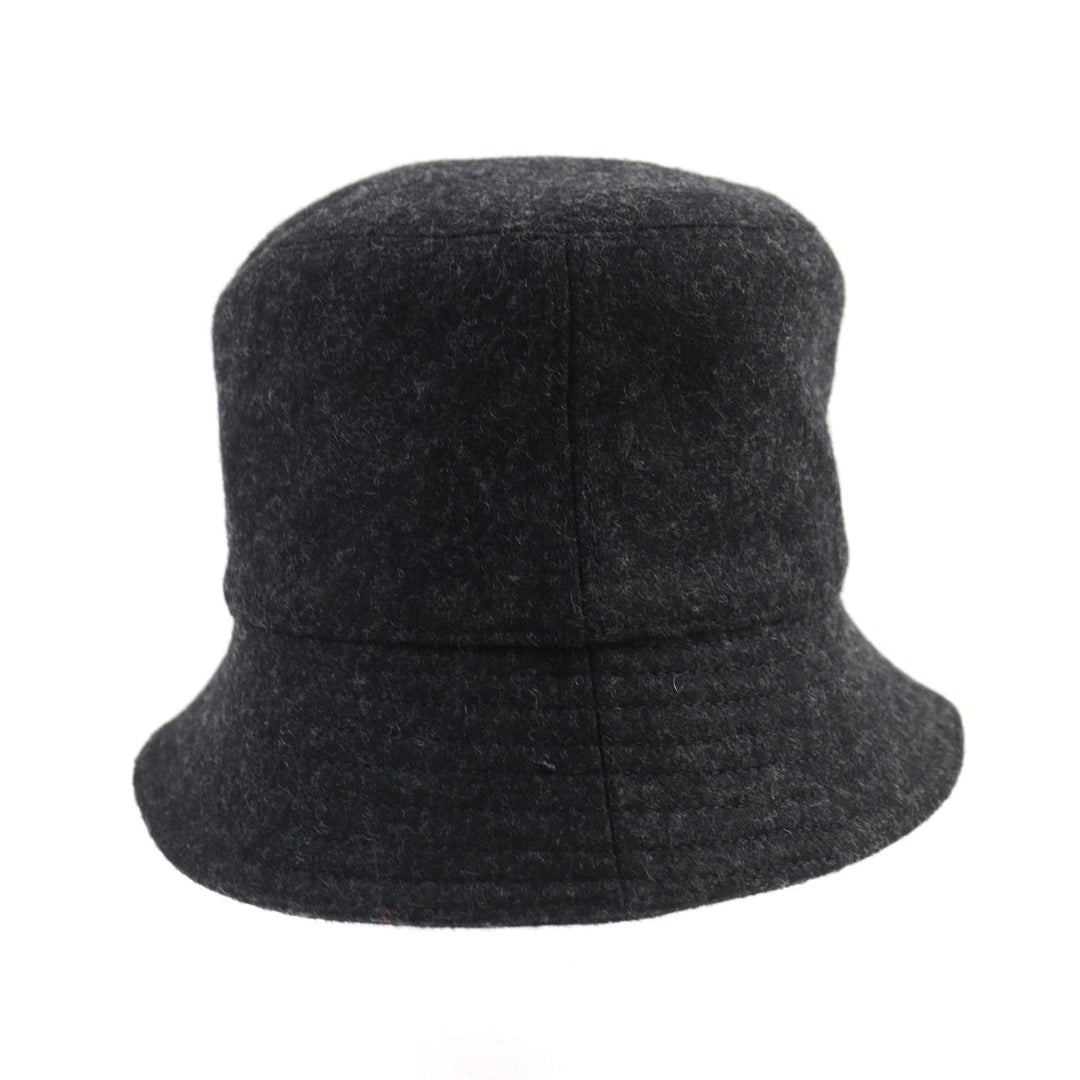 Great PRADA hat Triangle Plate Triangle Logo Bucket Hat Dark gray wool mens M