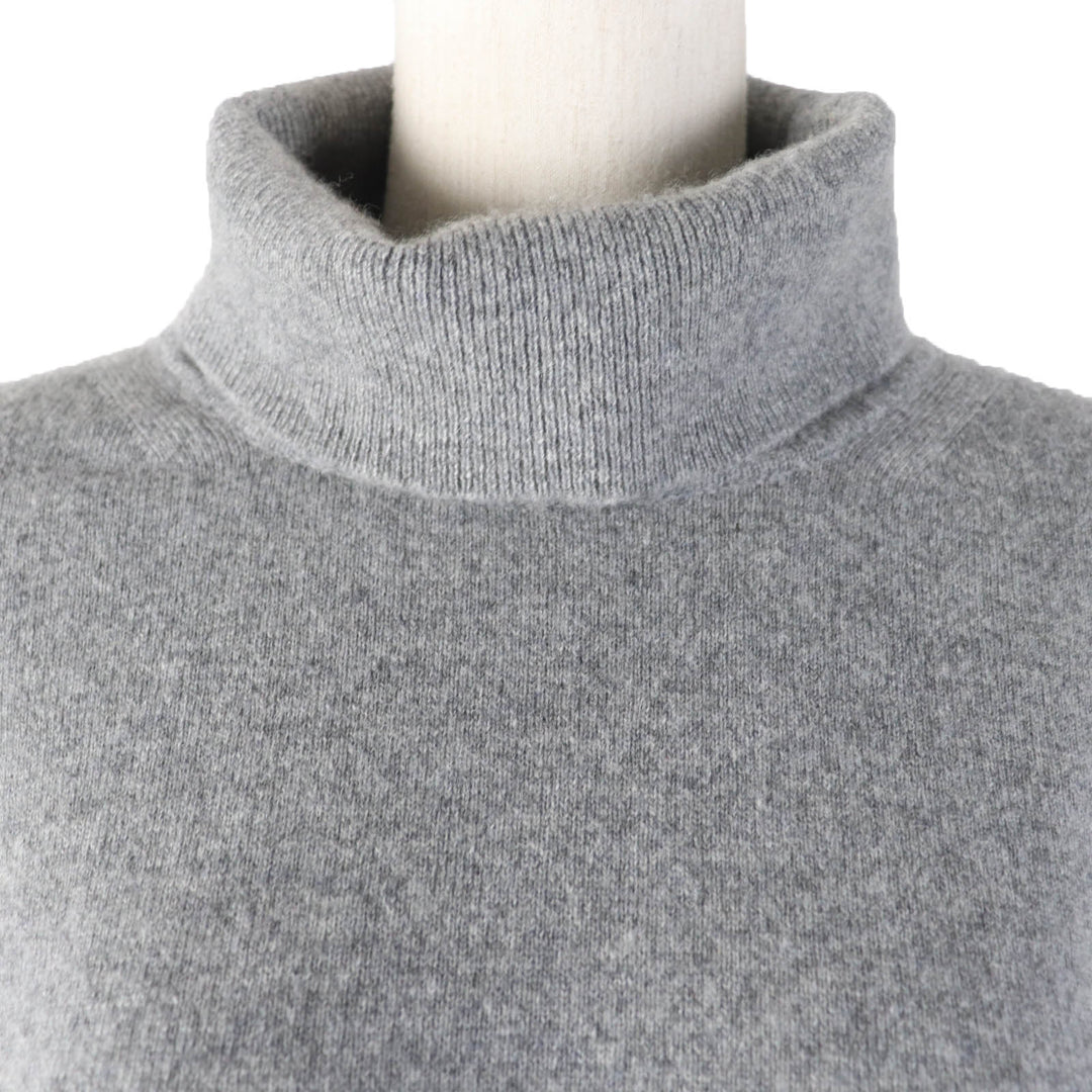 Great LOUIS VUITTON knit Long sleeve turtleneck with Metal logo gray cashmere Women S