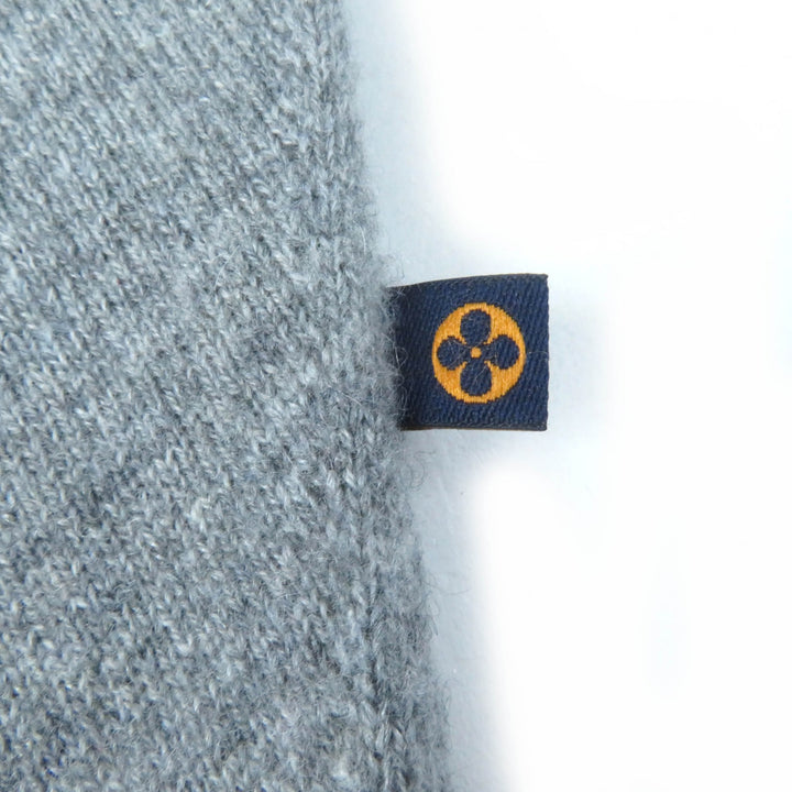 Great LOUIS VUITTON knit Long sleeve turtleneck with Metal logo gray cashmere Women S
