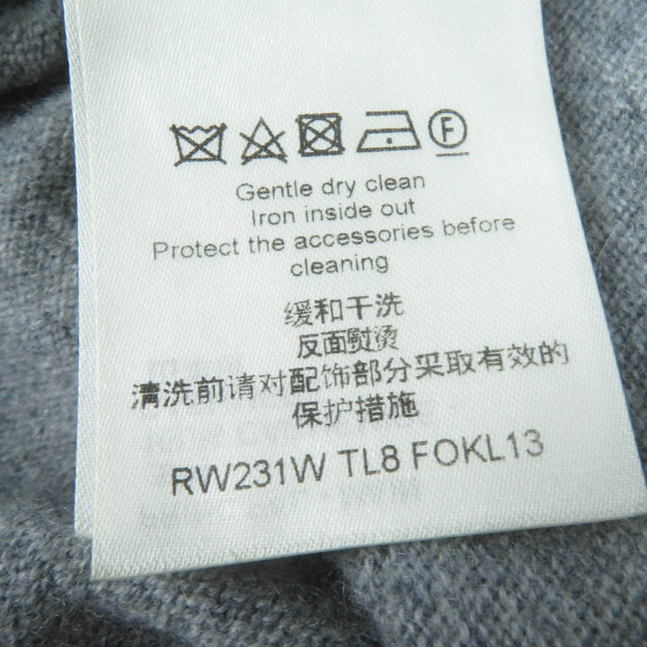 Great LOUIS VUITTON knit Long sleeve turtleneck with Metal logo gray cashmere Women S