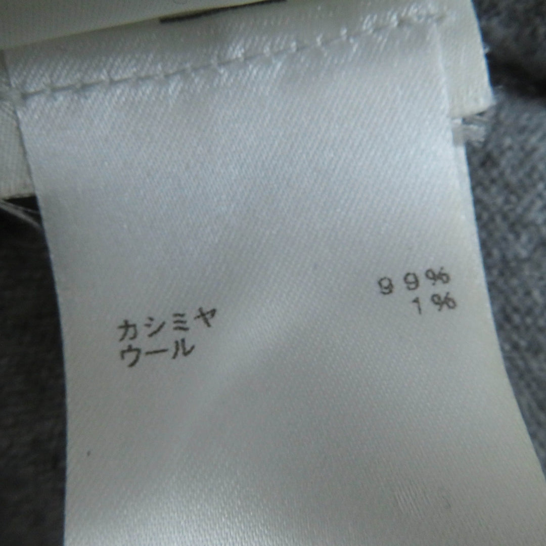 Great LOUIS VUITTON knit Long sleeve turtleneck with Metal logo gray cashmere Women S