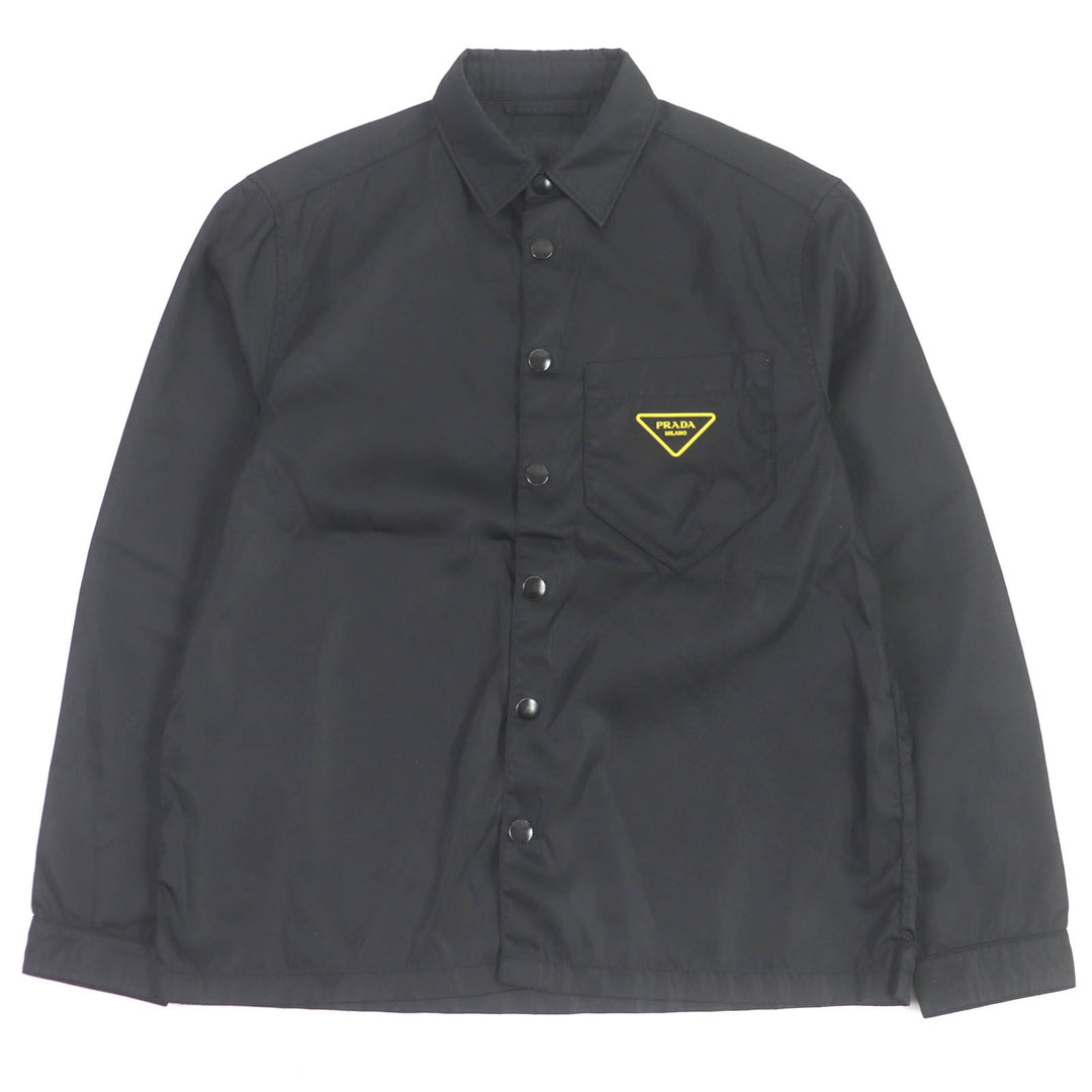 Great PRADA Blouson Re-Nylon Shirt Triangle logo coach jacket mens S SC520