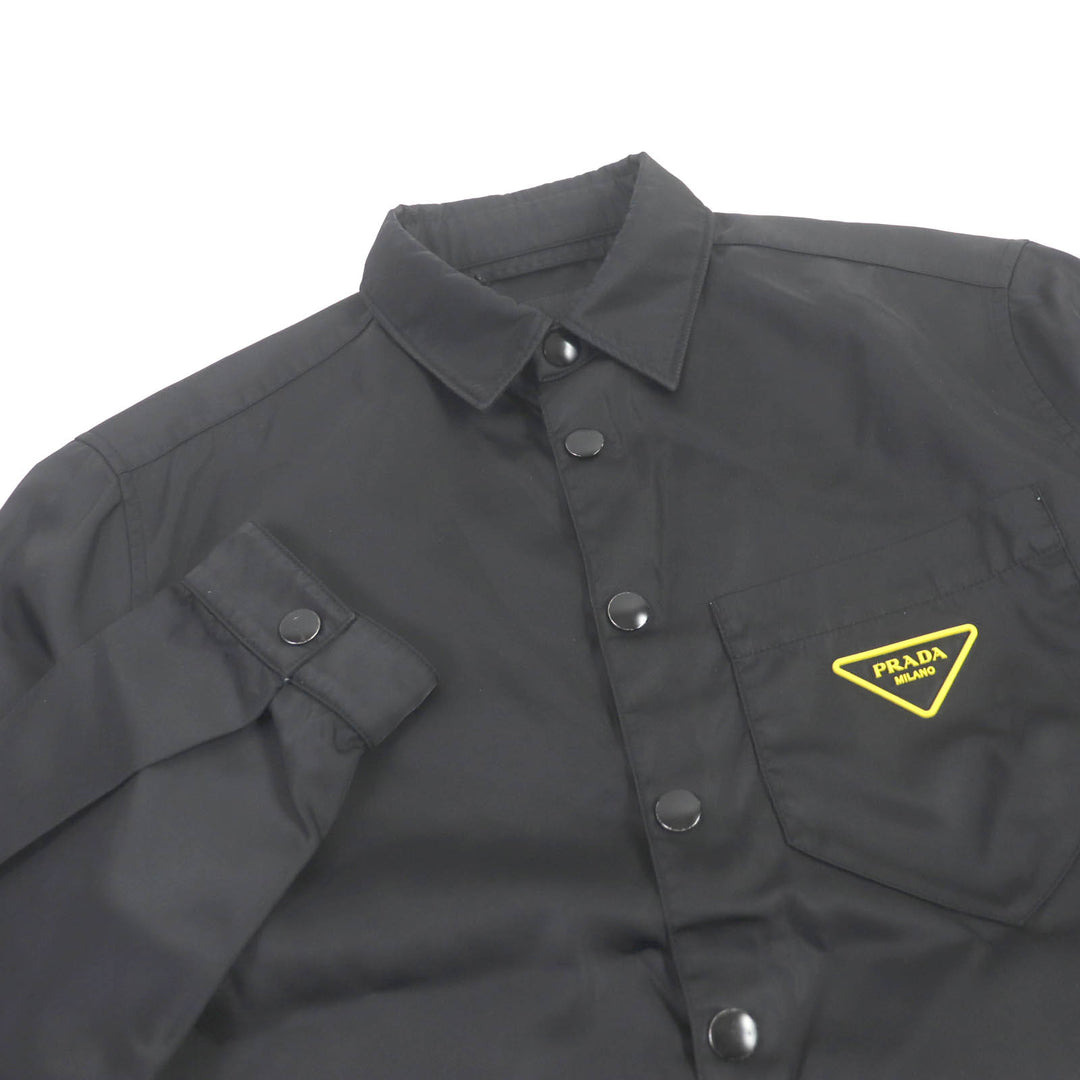Great PRADA Blouson Re-Nylon Shirt Triangle logo coach jacket mens S SC520