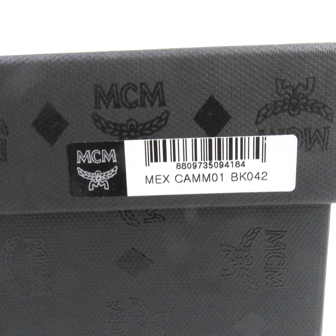 Great MCM Ankle boots Visetos logo all over black leather mens 42