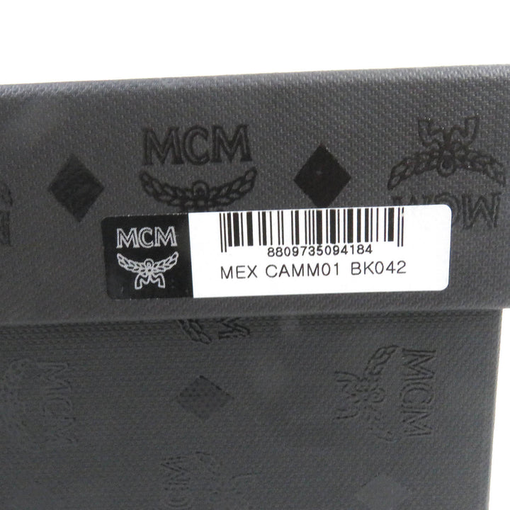 Great MCM Ankle boots Visetos logo all over black leather mens 42