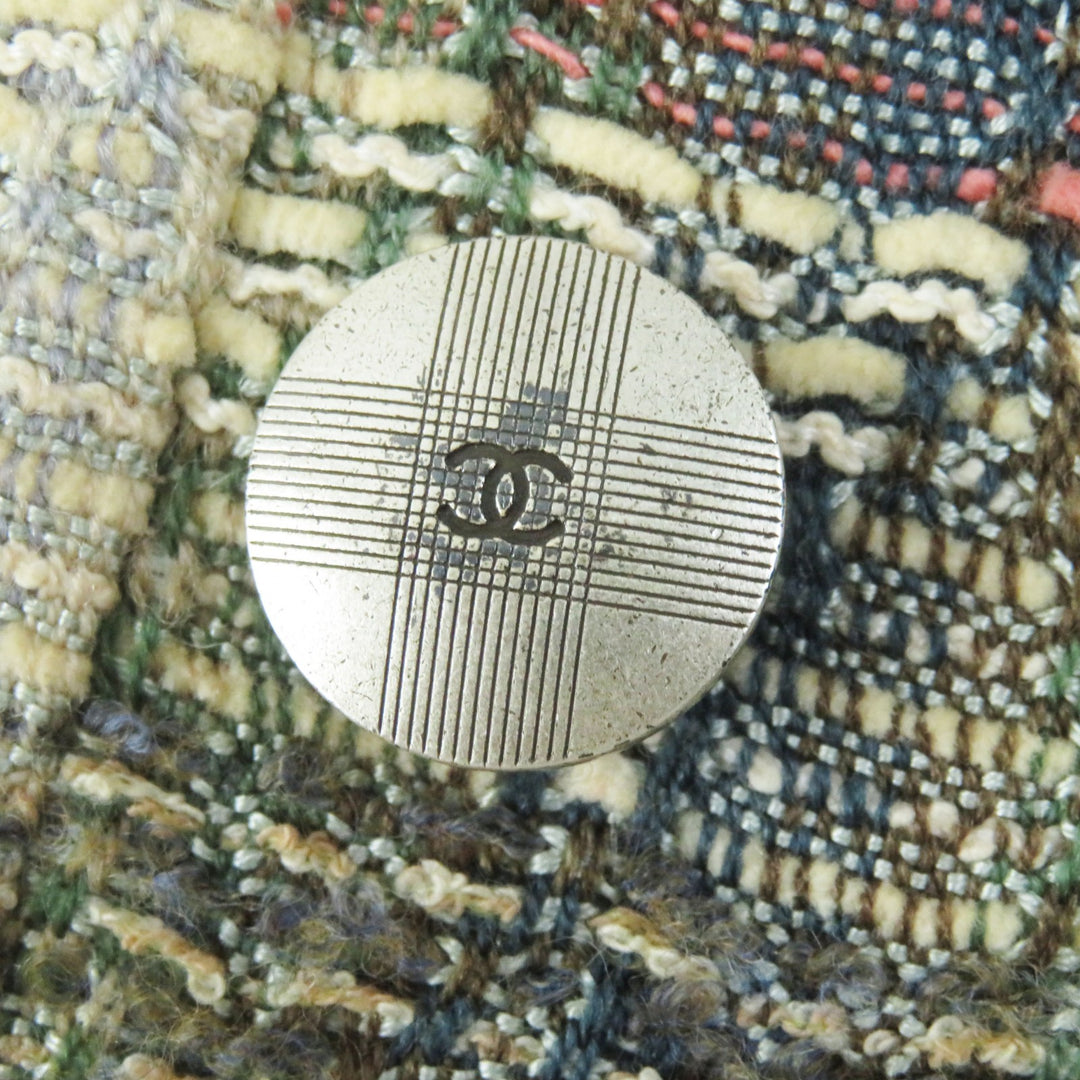 Great CHANEL setup COCO Mark Button Double Breasted Tweed Multi Women 38 98P