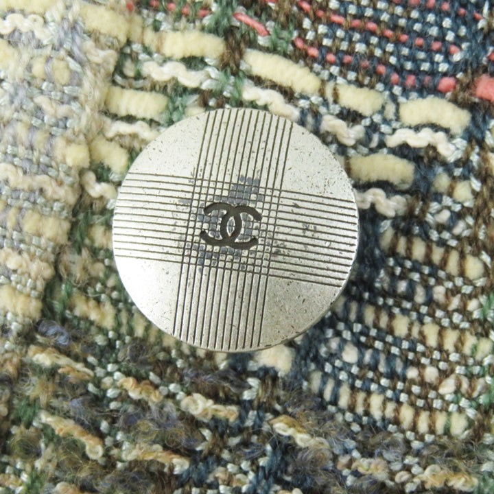 Great CHANEL setup COCO Mark Button Double Breasted Tweed Multi Women 38 98P