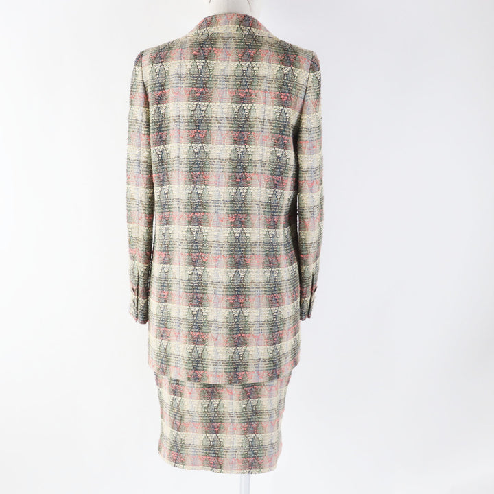 Great CHANEL setup COCO Mark Button Double Breasted Tweed Multi Women 38 98P