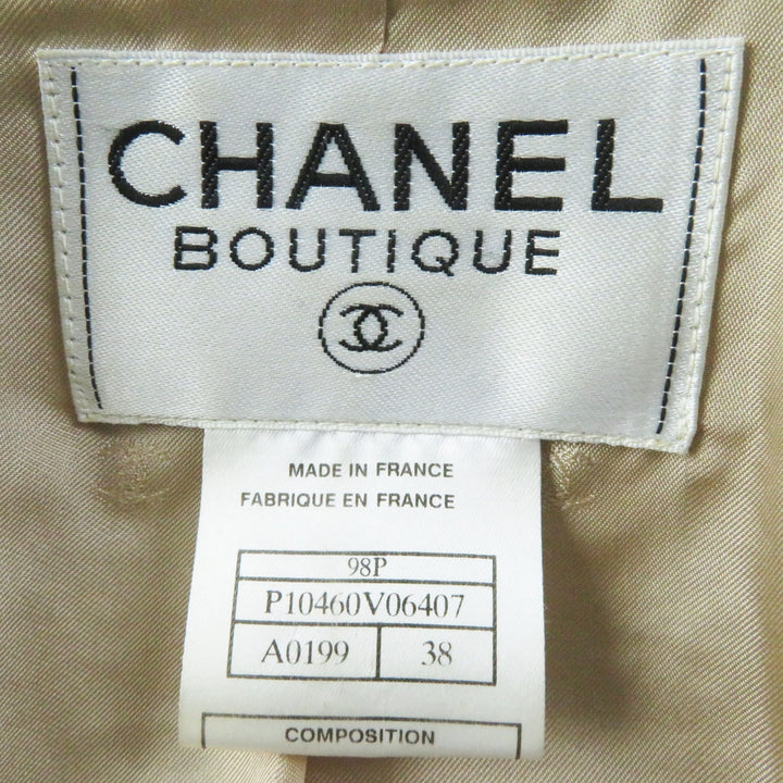 Great CHANEL setup COCO Mark Button Double Breasted Tweed Multi Women 38 98P