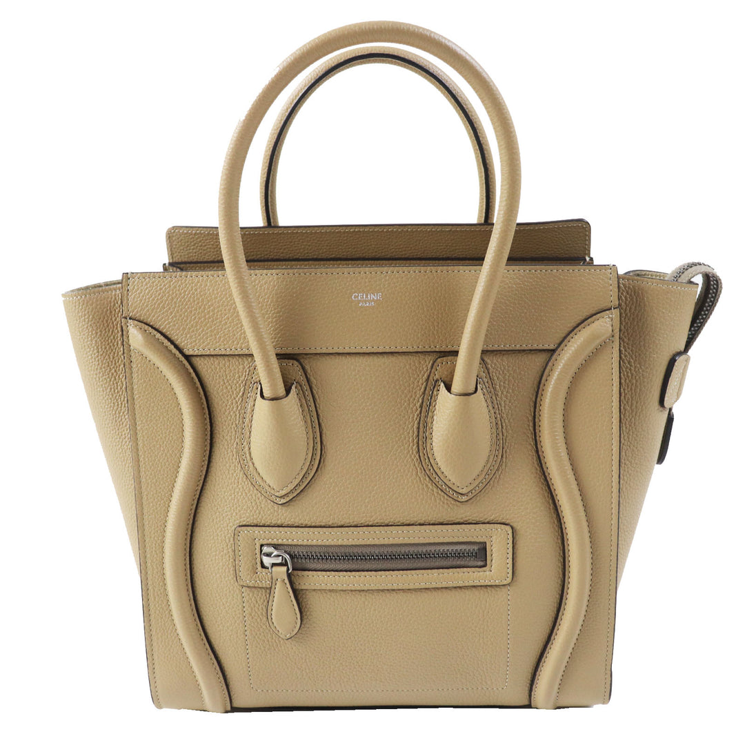 Excellent CELINE Handbag Luggage micro shopper Calfskin Women 18979