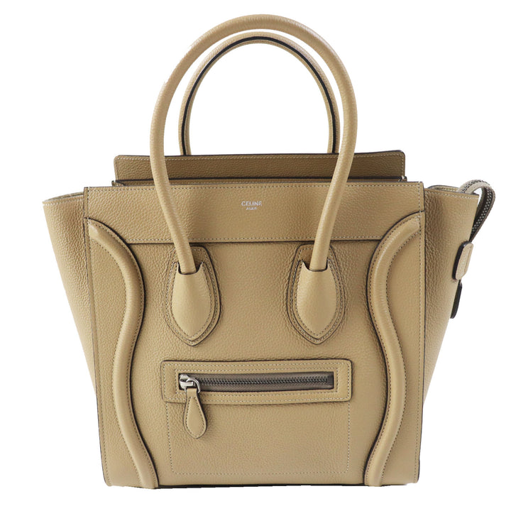 Excellent CELINE Handbag Luggage micro shopper Calfskin Women 18979