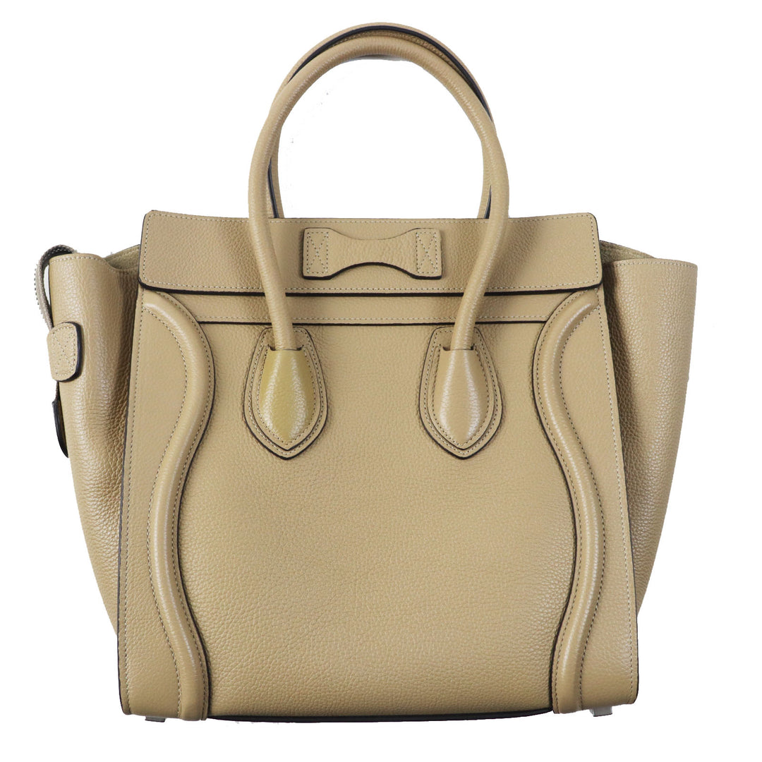 Excellent CELINE Handbag Luggage micro shopper Calfskin Women 18979