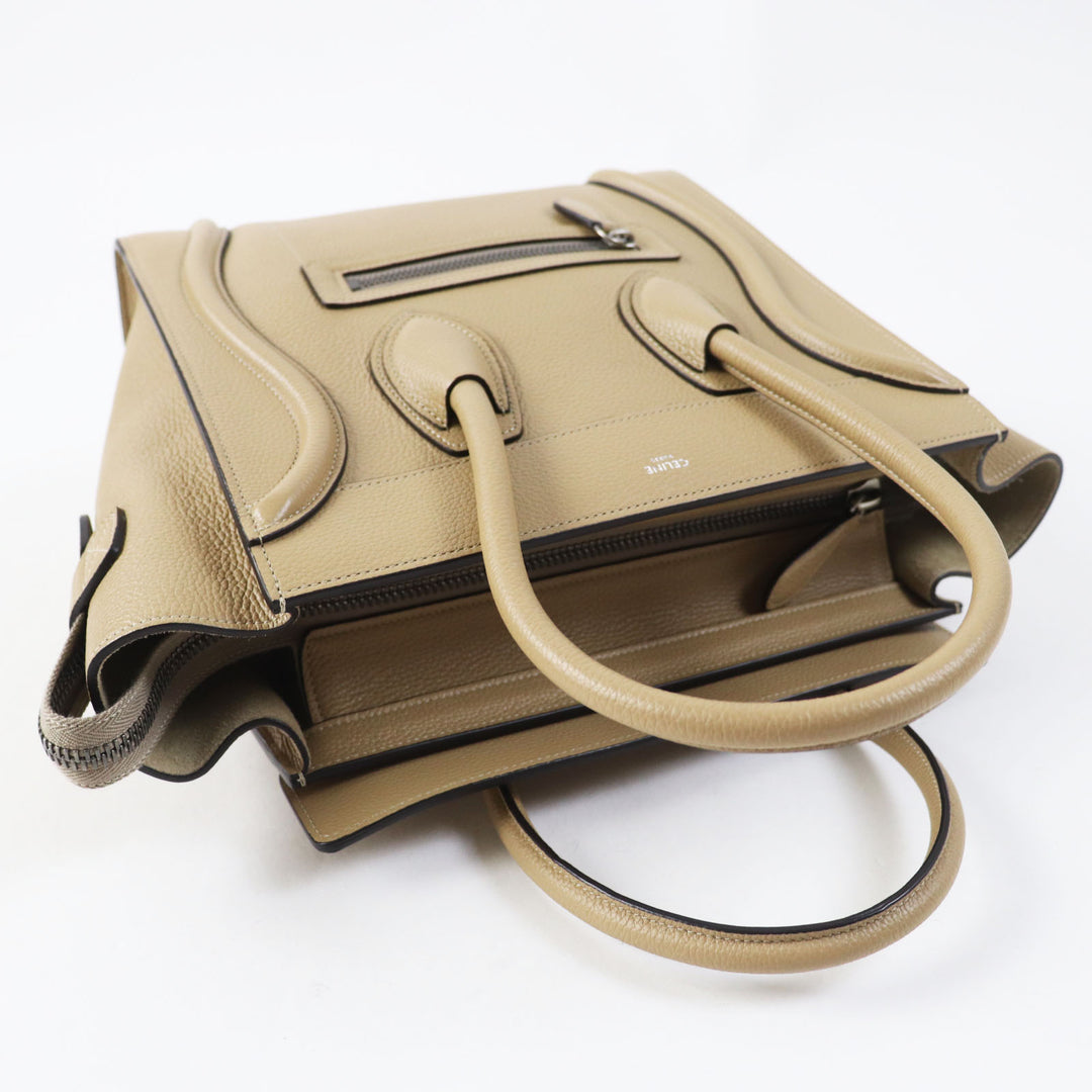 Excellent CELINE Handbag Luggage micro shopper Calfskin Women 18979